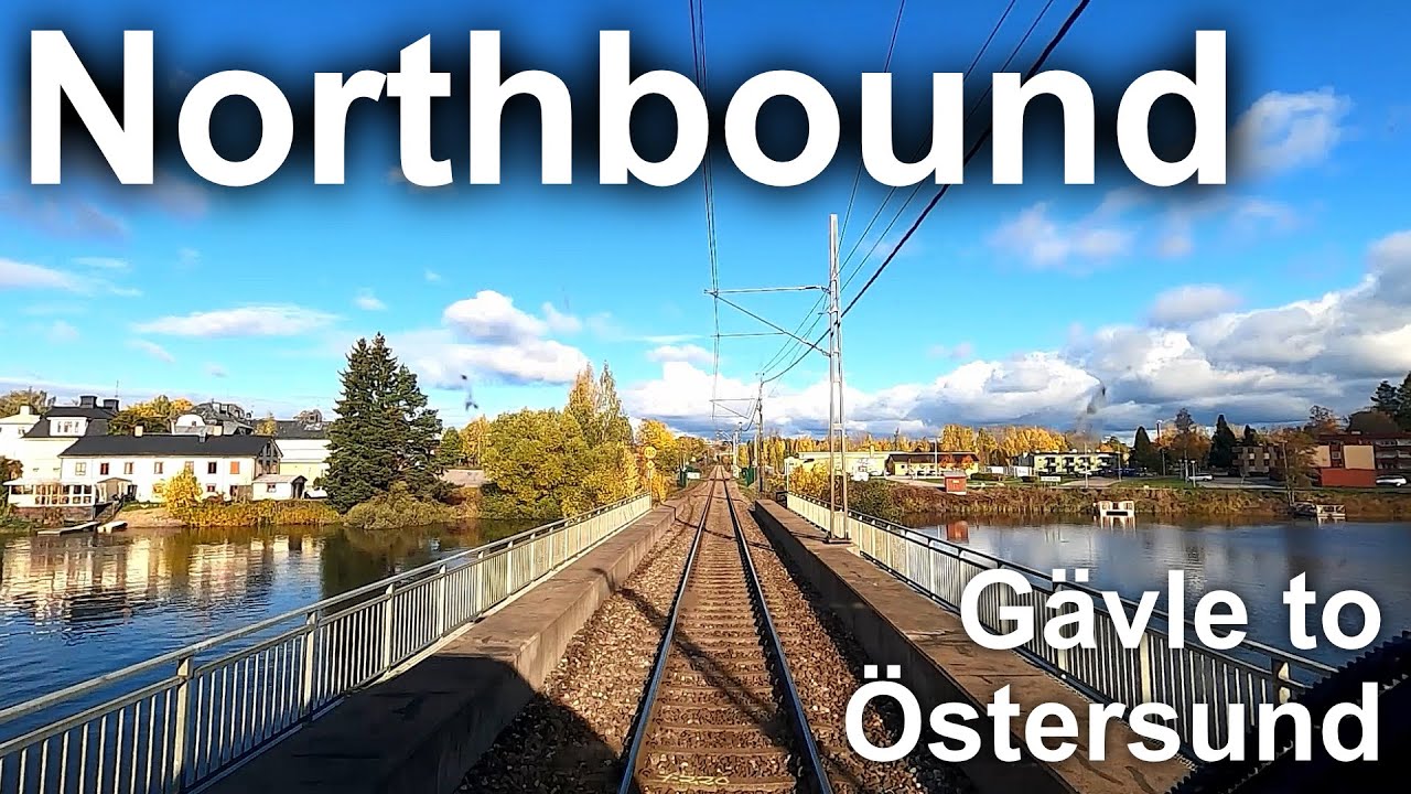 TRAIN DRIVER'S VIEW: Northbound in summer Sweden (Gävle-Östersund)