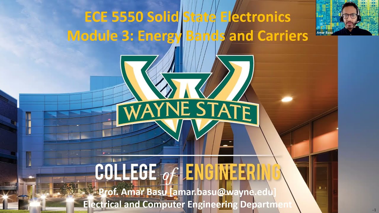 3B - electrons and holes, intrinsic and doped semiconductors, carrier statistics