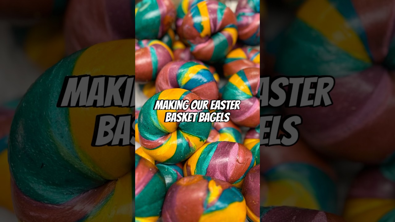 Making our Easter Basket Bagels #bagels #easter