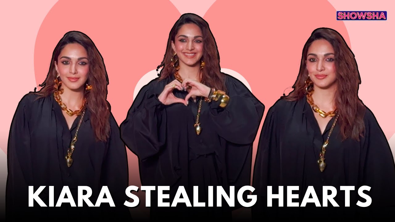 Kiara Advani Stuns In A Black Dress Paired With Oversized Gold Jewellery | WATCH