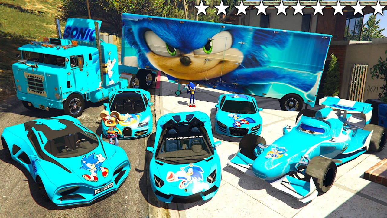 ¡ROBÉ LOS COCHES INCREÍBLES DE SONIC CON SONIC DE LA VIDA REAL EN GTA 5!