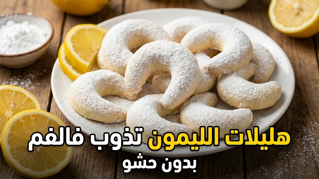 حلويات العيد 2026🔥 من ألبوم السيدة رزقي!هليلات الليمون المنعشة بدون حشو تذوب في الفم 🤤 