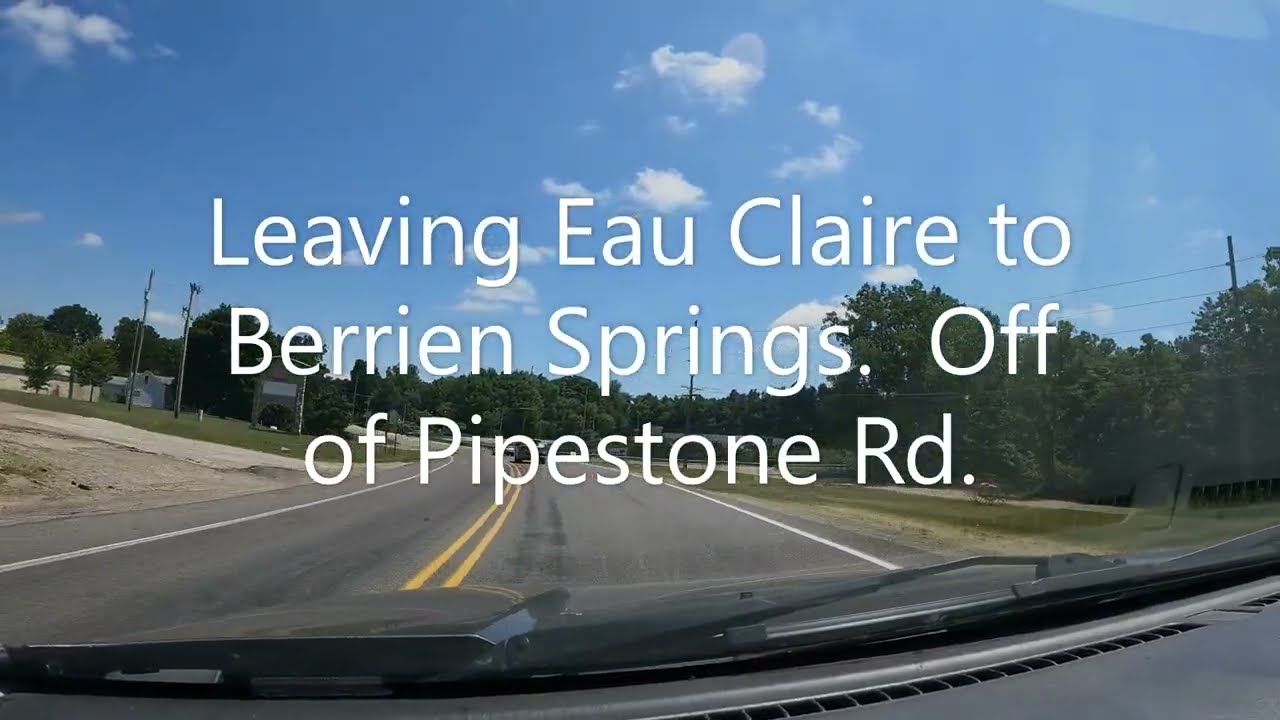Driving To Down Town Berrien Springs MI Summer Drive.