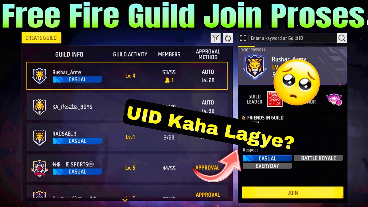 Free Fire Guild Me Kaise Join Kare | Free Fire Guild Kaise Join Kare | How To Join Free Fire Guild