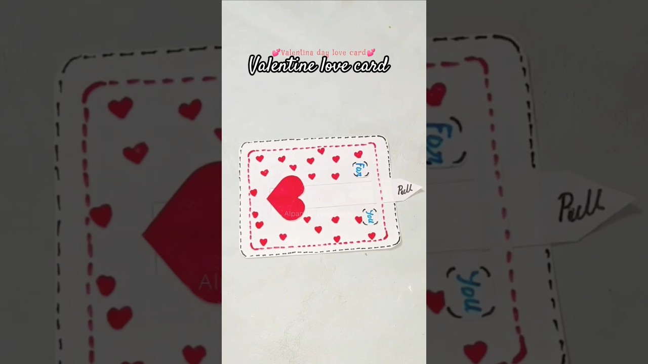 valentine day card making idea💕 /diy Valentine's special card /