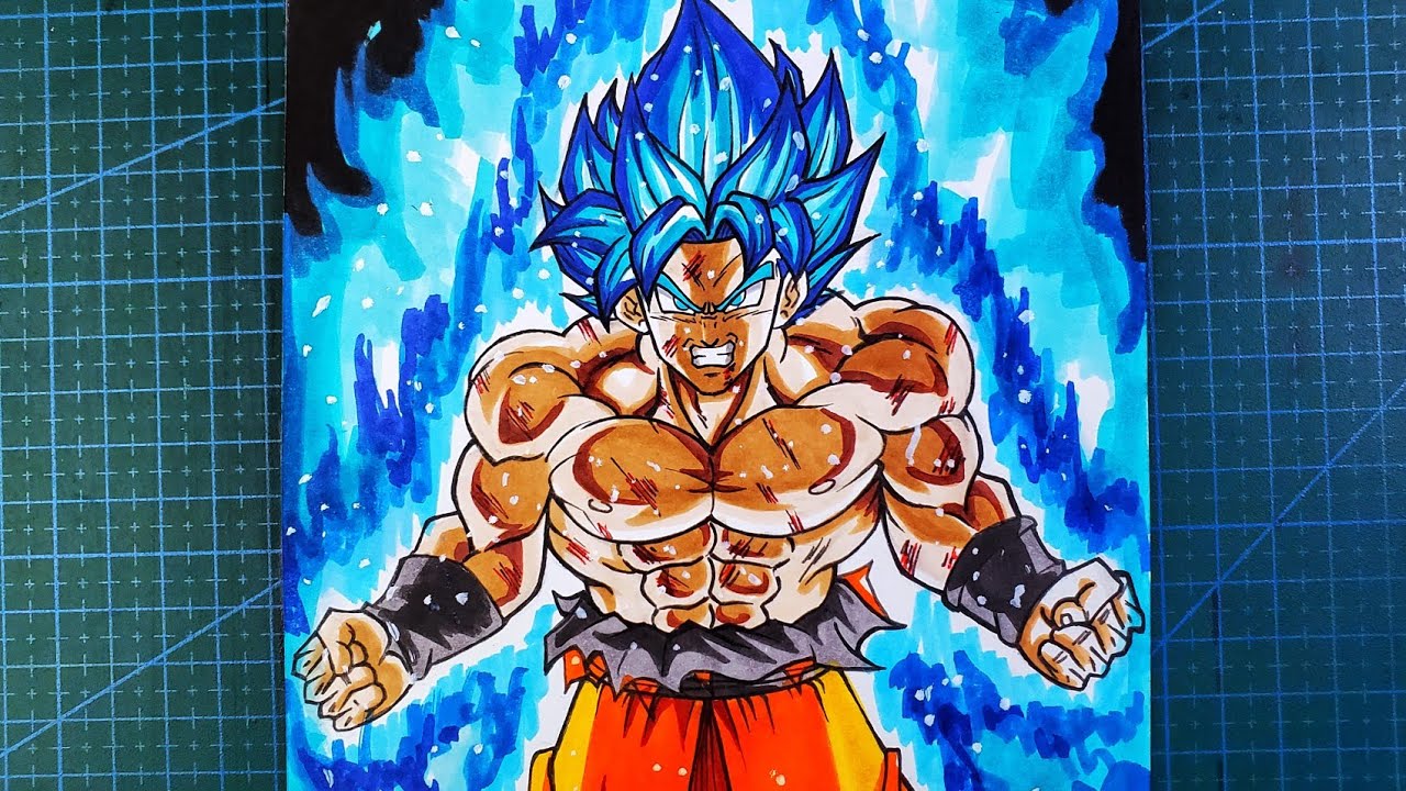 How to Draw Goku Universal super Saiyan blue🔥 [Dragonball]