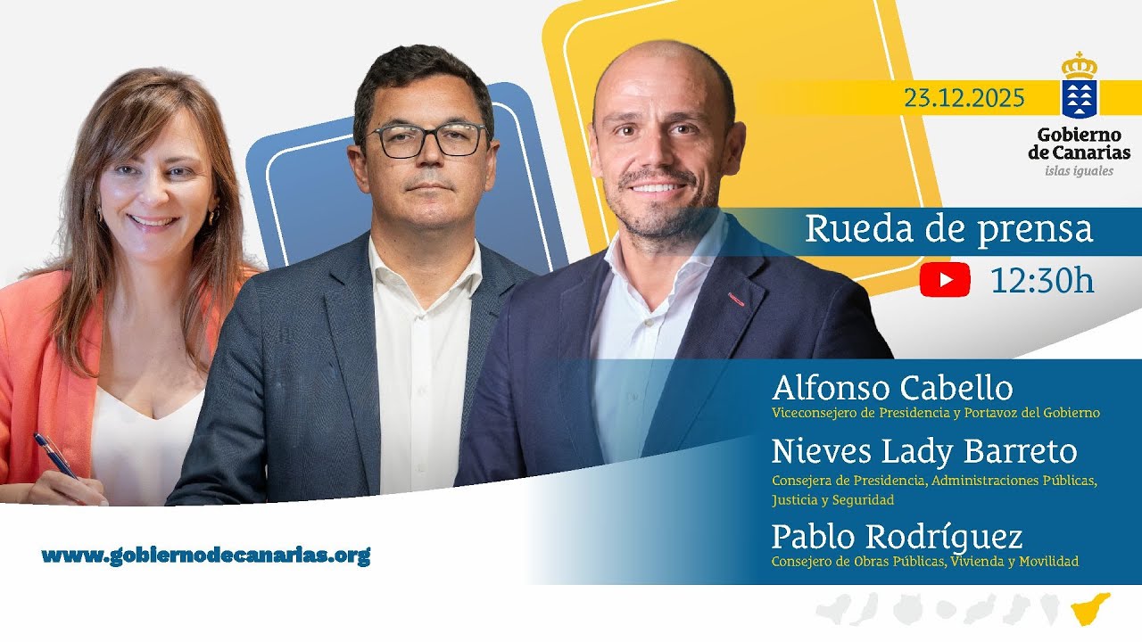 🔴Rueda de prensa posterior al Consejo de Gobierno del 23 de diciembre en Tenerife