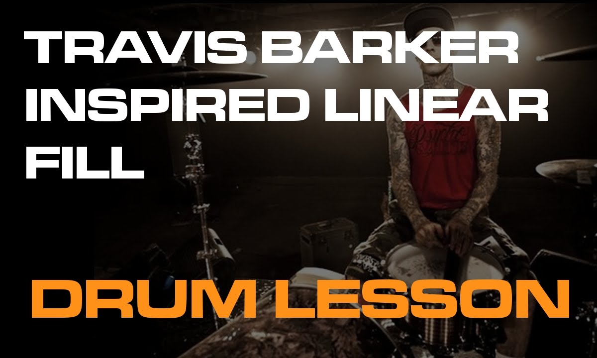 Travis Barker inspired Linear fill video drum lesson by Geoff fry