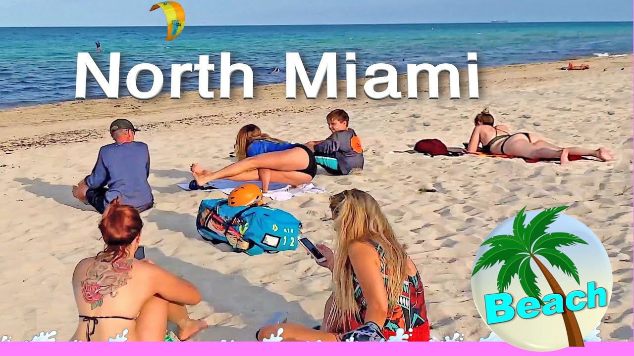 BEACH WALK  North MIAMI Beach FLORIDA 4k video TRAVEL vlog