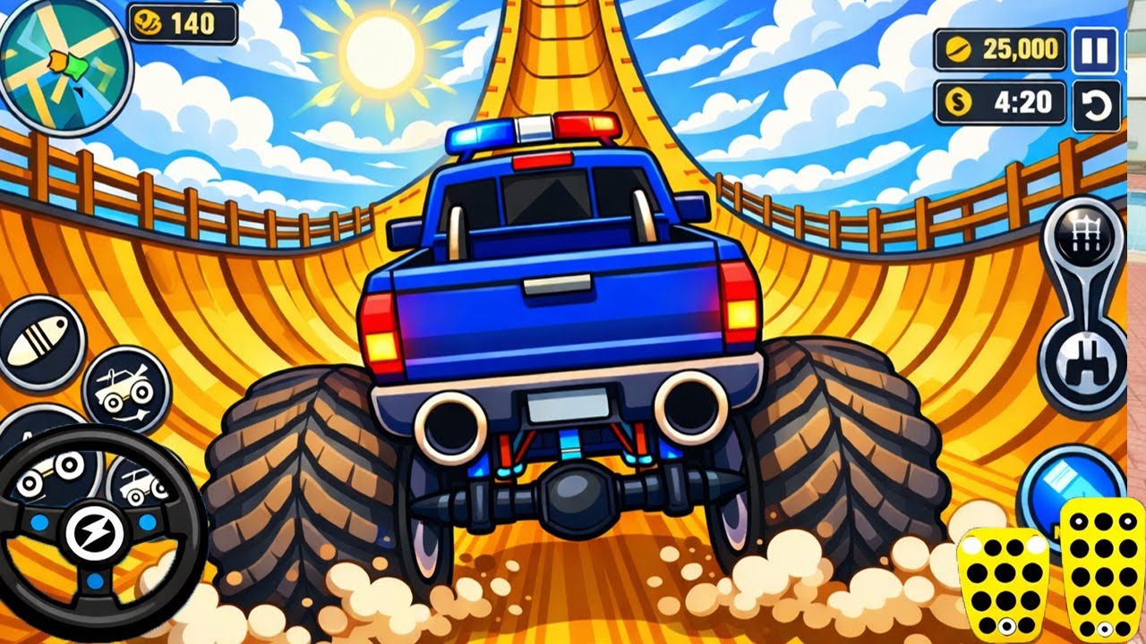 Insane Monster Truck Ramp Racing - Extreme Stunts & Jumps Fun Drive Race - Android Gameplay