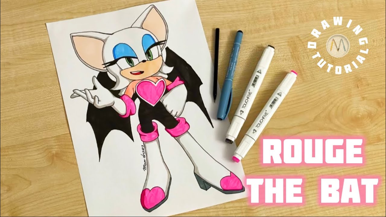 how to draw Rouge the Bat from Sonic the Hedgehog