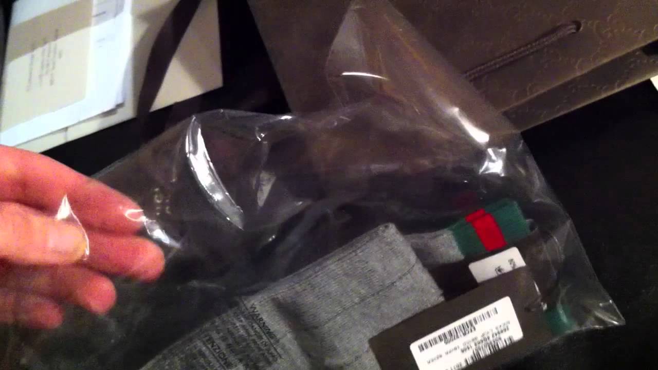Gucci unboxing new pickup Gucci socks with green / red web design!
