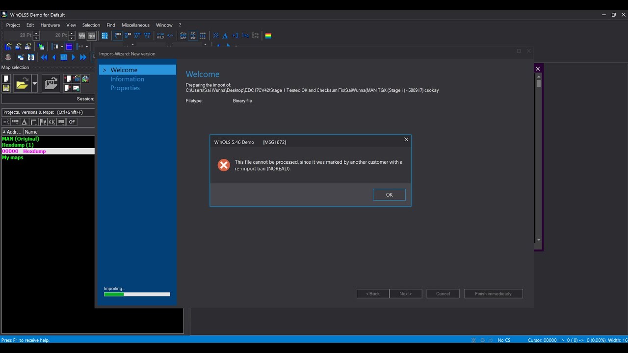 WinOls re-import ban(NOREAD)Remove Tutorial