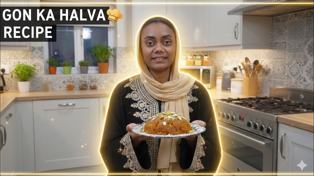 आज गोन का हलवा बनाही लीया || gon halwa recipe gon paak #gonpaak #gonhalwa @wonderwithkaushar 