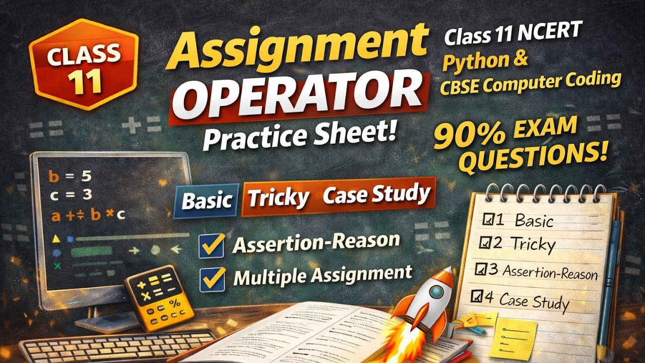 Assignment Operator Class 11 | Basic, Tricky, Case-Based & Assertion Reason | Important Sheet