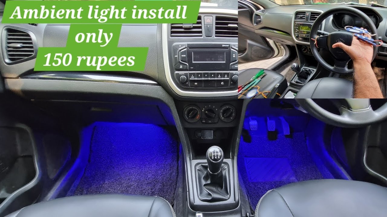 🛻Ambient light install💯only 150 rupees 🚘shocking result 💯