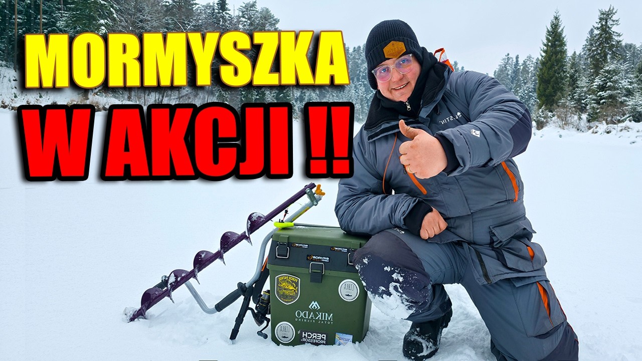 Dzikie jezioro w lesie. Czy uda się złowić coś w zimie ?