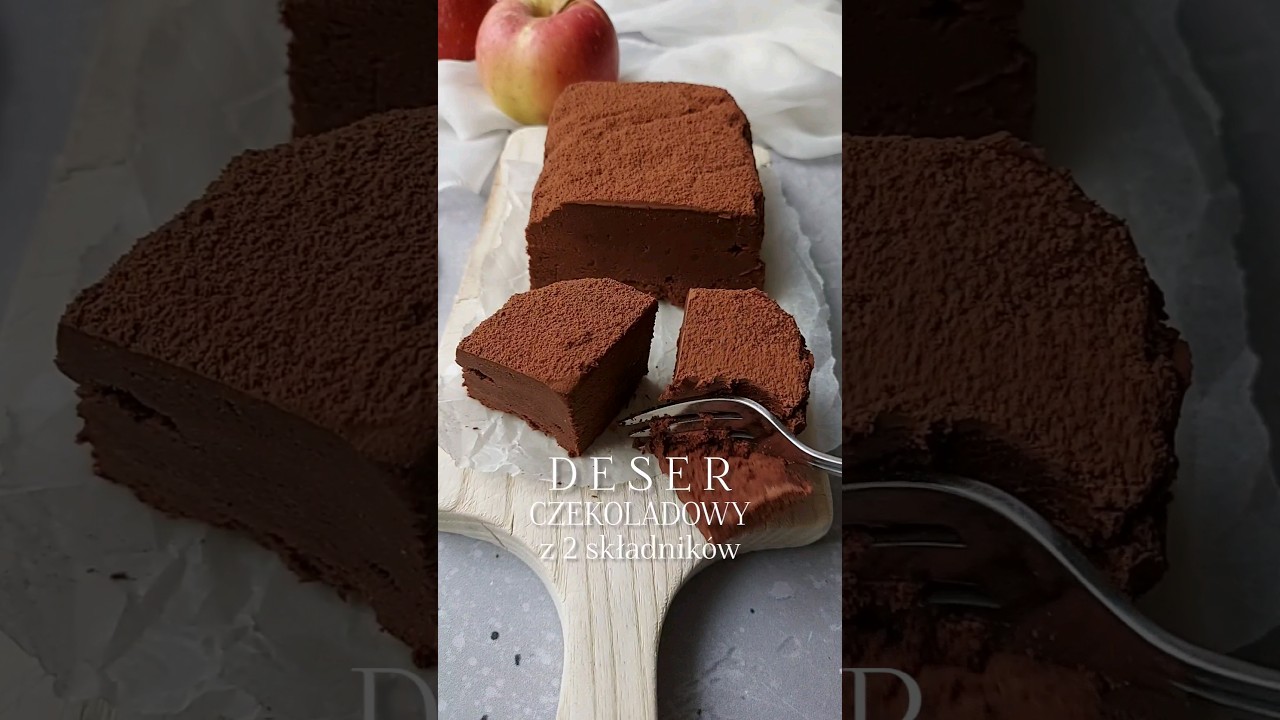 2 składniki! Bez pieczenia! Bez dodatku cukru i mąki! Obłędny czekoladowy deser🥰 Przepis w opisie 🍫