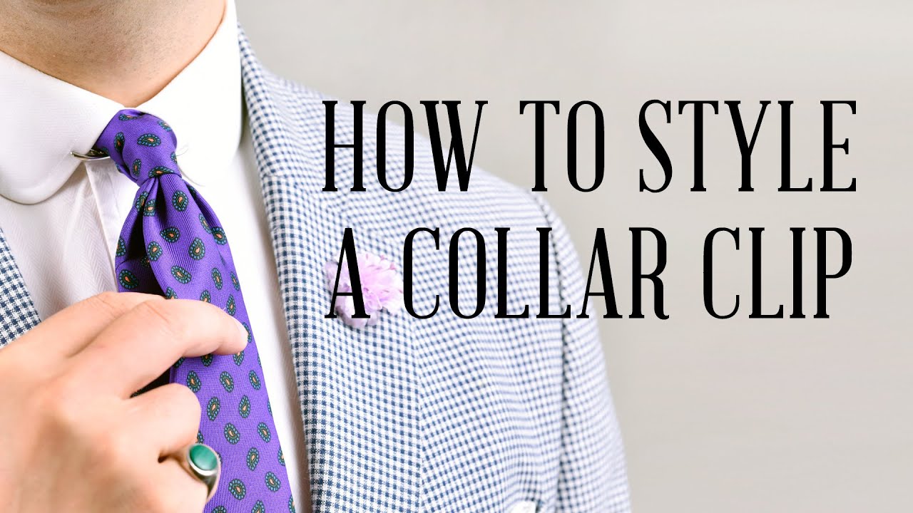 Как стильно носить зажим, планку и булавку для воротника: 6 способов