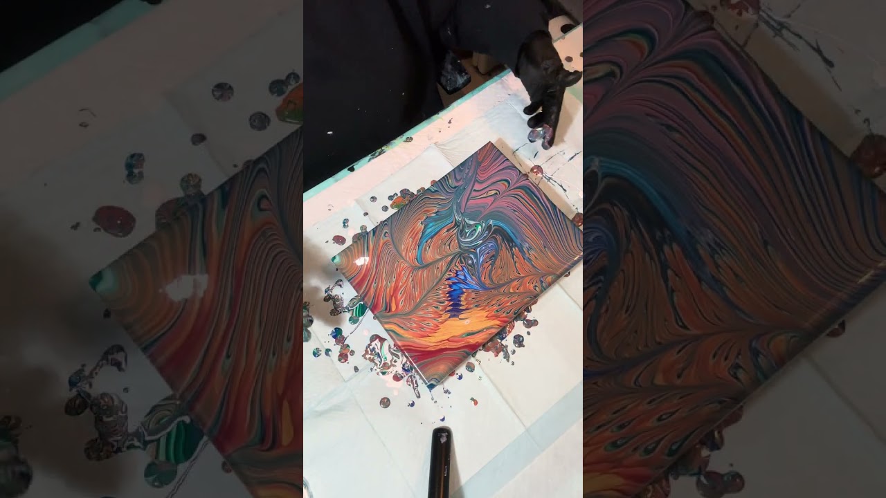 More practice with pouring over a previous messed up design.