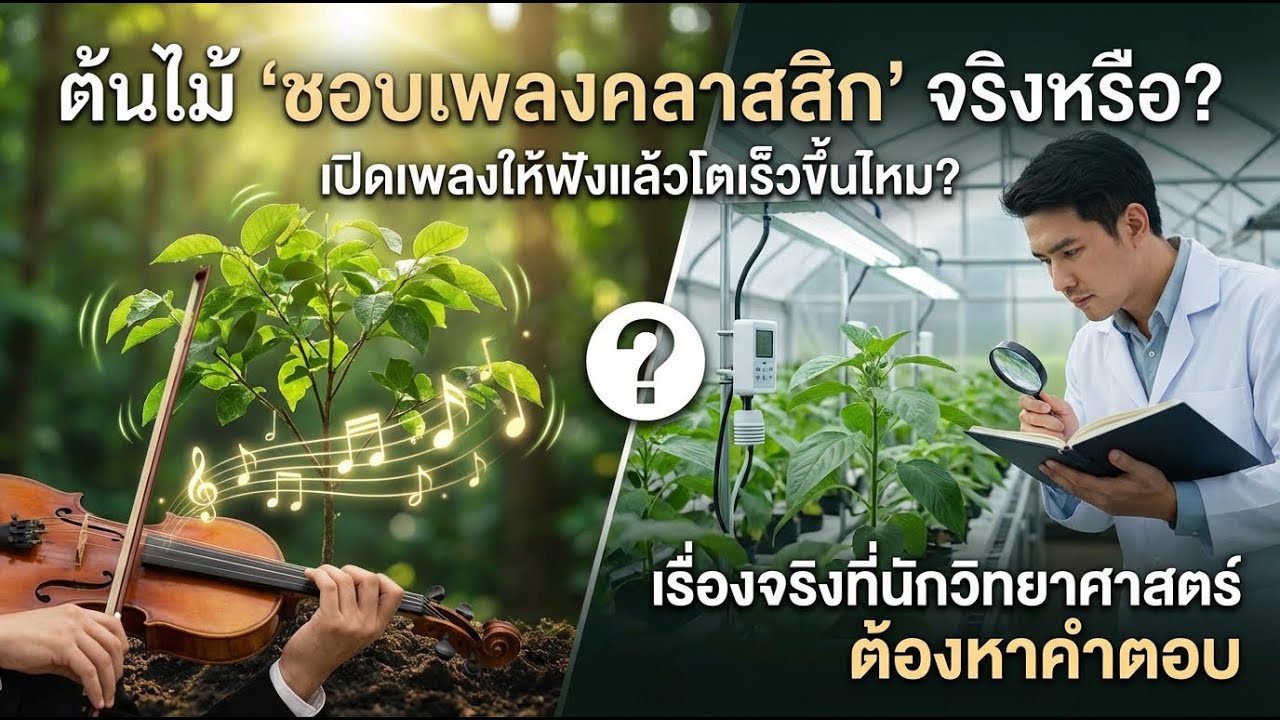 พืชชอบคลาสสิกจริงไหม? ดนตรีช่วยเร่งโตได้หรือเปล่า?