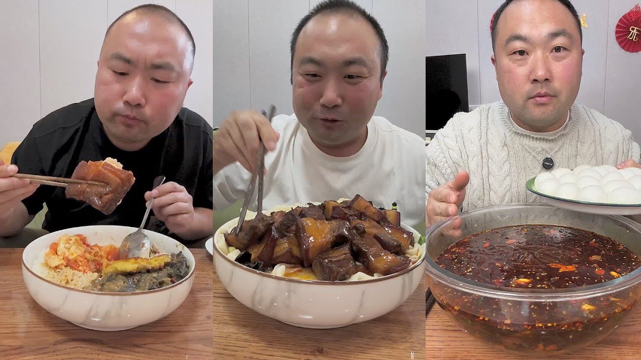 Mukbang # Part 209: Eat Sea Conch pig brain 🧠 belly pork bone head pig #pork #mukbang #foodie #meat 