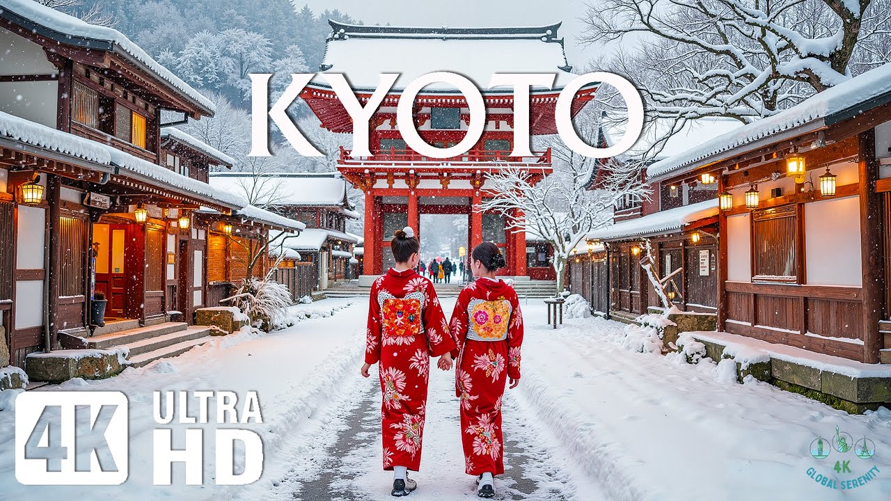 Winter in Kyoto, Japan 4K ❄️ Discover Zen Temples, Stone Alleys & Wabi-Sabi Winter Calm