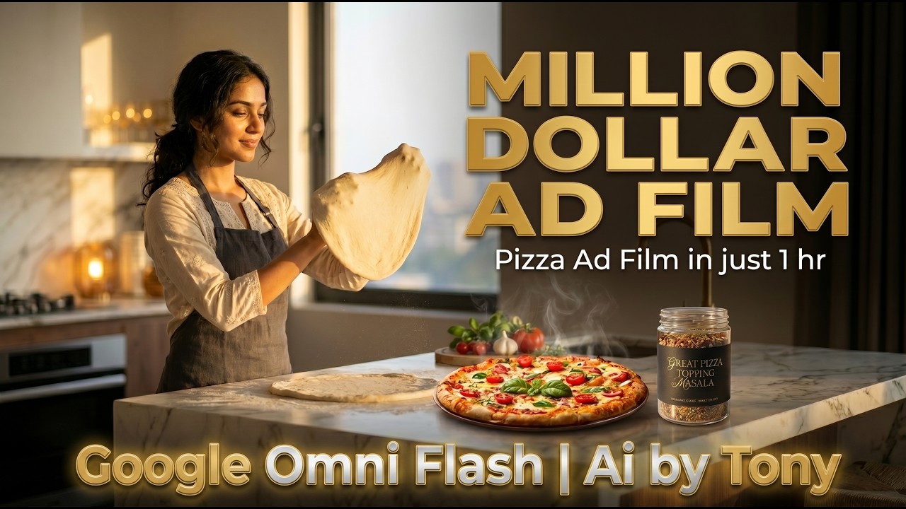 Million Dollar Pizza AD Film created with Google Omni Flash | Ai By Tony