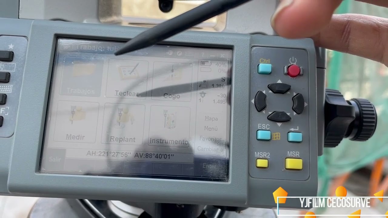 como iniciar mi levantamiento topográfico con estación total Trimble C5  part 01