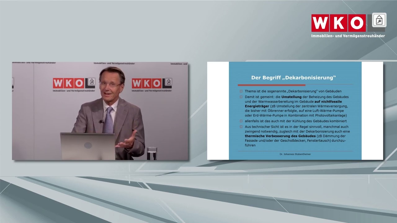 Dekarbonisierung im Wohnungseigentum (Hon.-Prof. Dr. Johannes Stabentheiner)