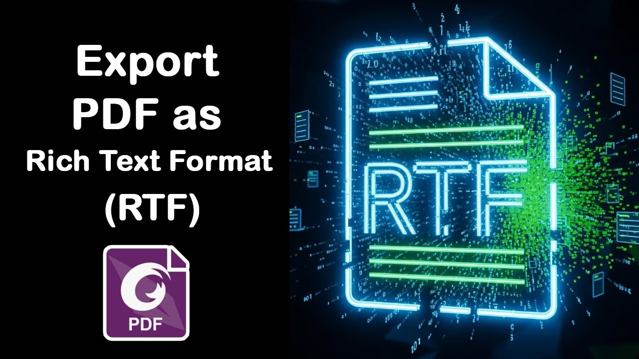Как экспортировать PDF в формате RTF в редакторе Foxit PDF