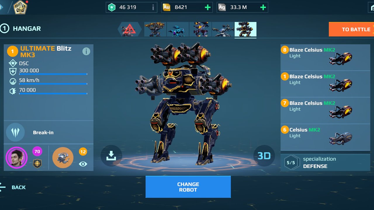 Blitz Blaze Celsius | War Robots Gameplay 