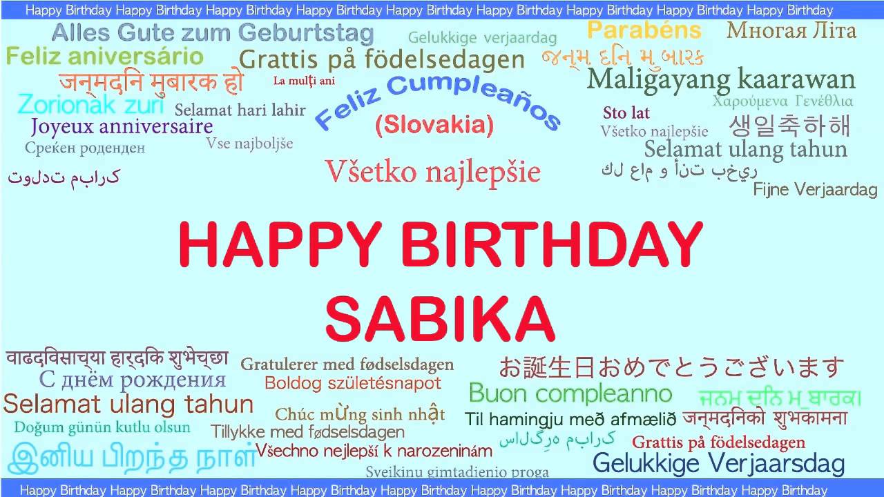 Sabika   Languages Idiomas - Happy Birthday