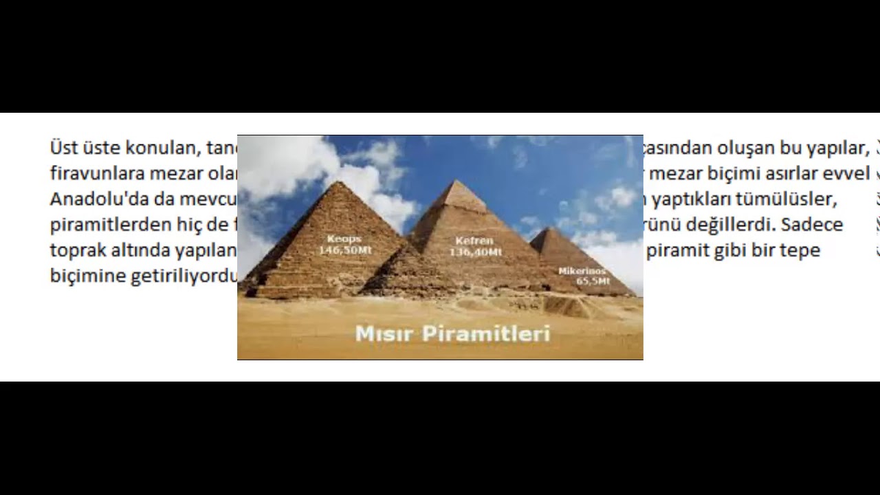 MISIR PİRAMİTLERİNİN YAPILIŞI