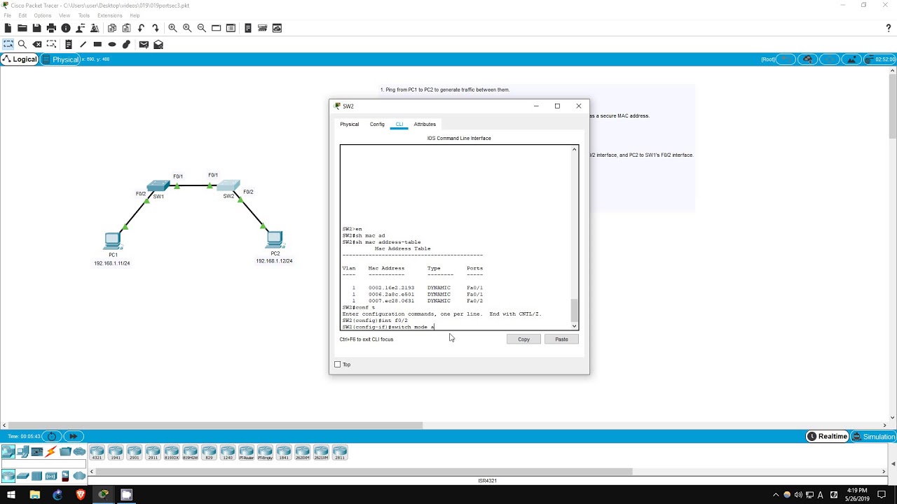 FREE CCNA Lab 019: Port Security (Part 3)