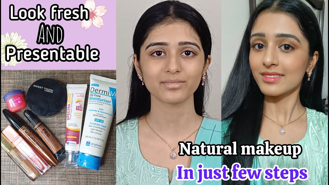 Natural makeup for college, university, office or housewife's| Everyday makeup look| Amna Adeel