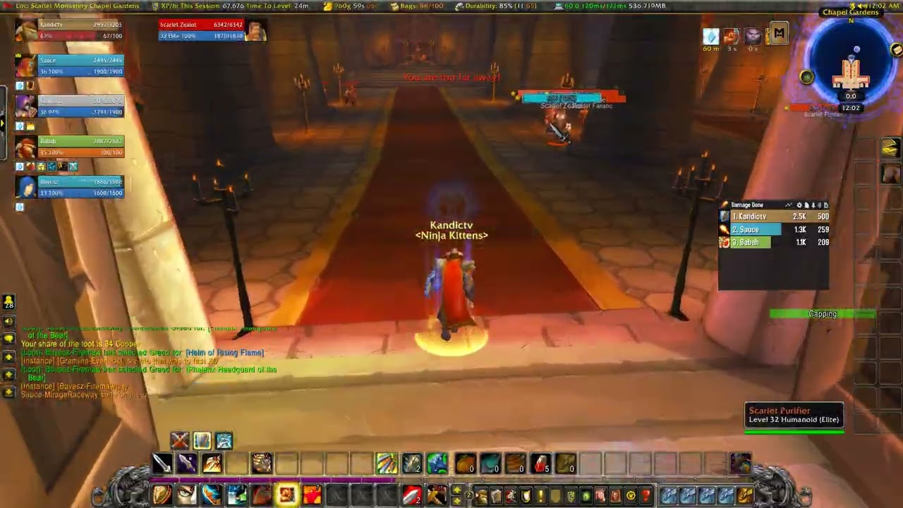 MOP - Level 36 - Tanking Scarlet Monastery