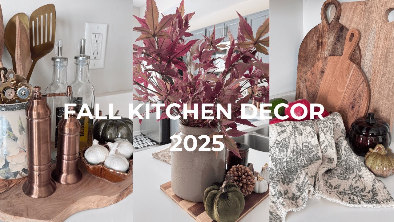 NEW FALL DECORATE WITH ME|| MY KITCHEN FALL DECOR 2025