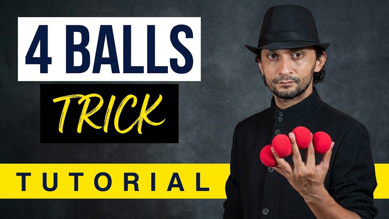 تعلم العاب الخفة # 354 .... magic trick revealed . 4 appearance of sponge ball