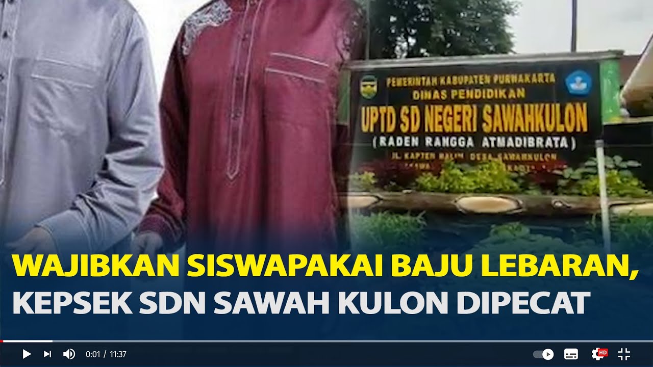 Nekat Wajibkan Siswa Pakai Baju Lebaran, Dedi Mulyadi Kepsek SDN Sawah Kulon Dipecat