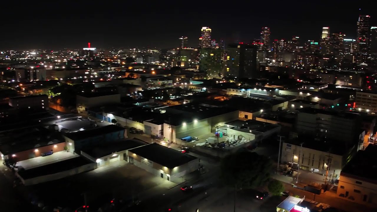 Down town Los Angeles skyline view