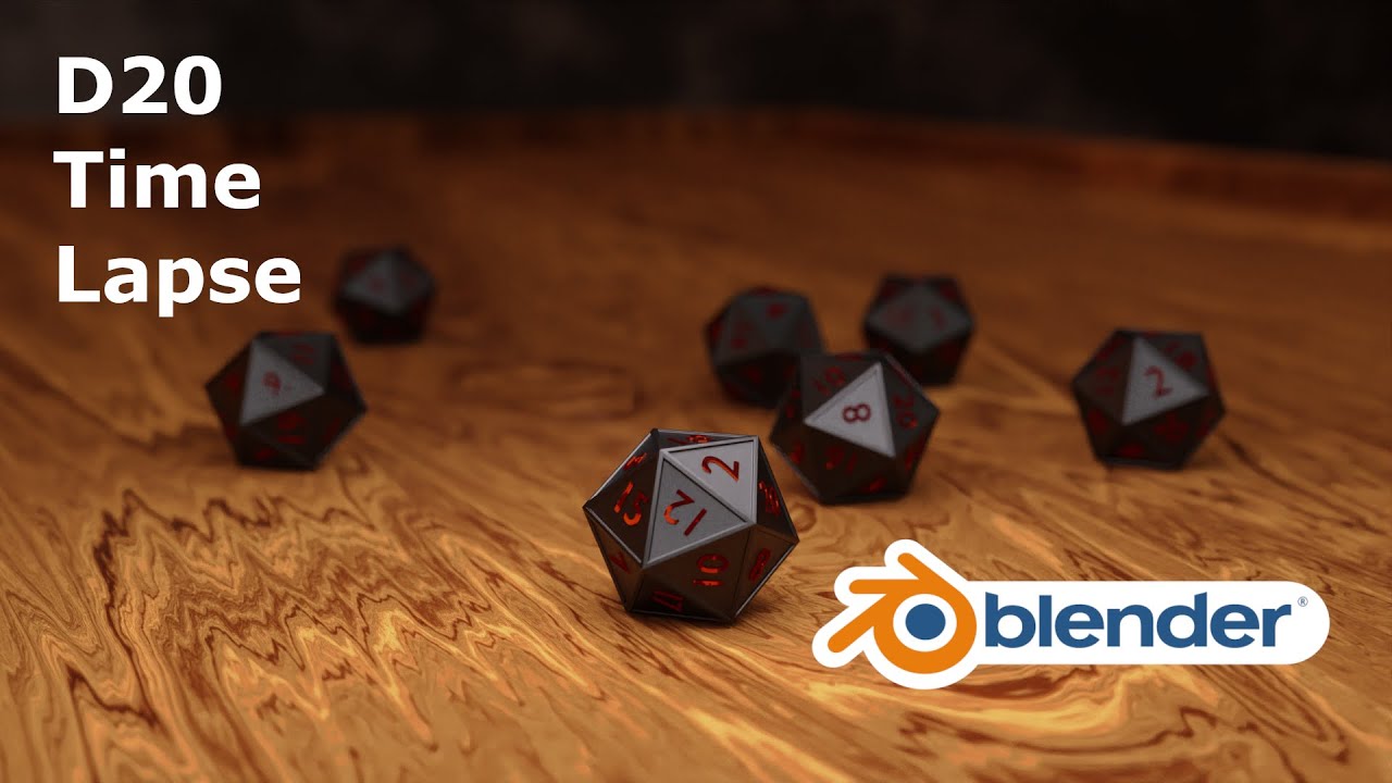 d20 Time Lapse - Blender Modelling.