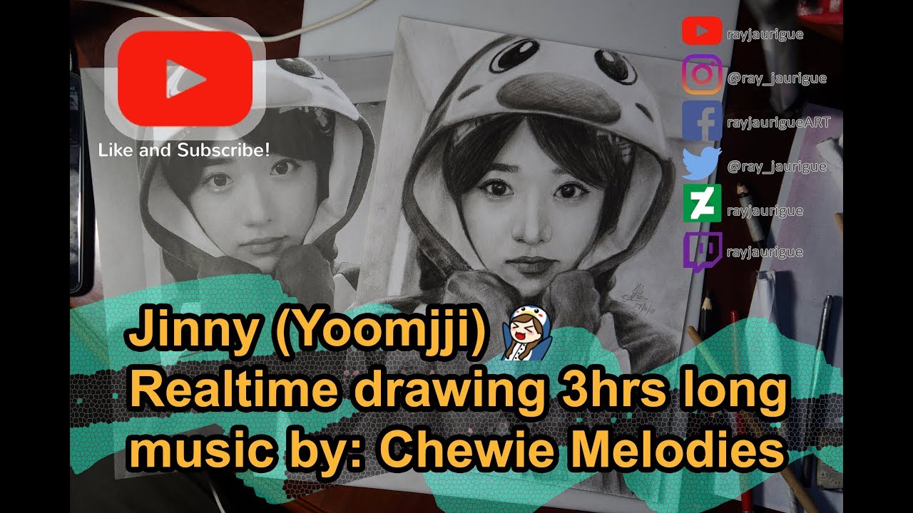 Jinny (Yoomjji) Drawing 3hrs version - music by Chewie Melodies