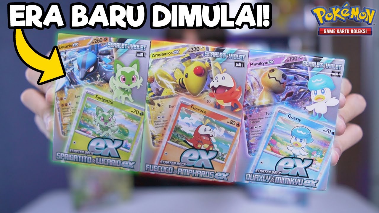 PALING BAGUS UNTUK MULAI MAIN! Unboxing Starter Deck ex Sprigatito, Fuecoco, Quaxly