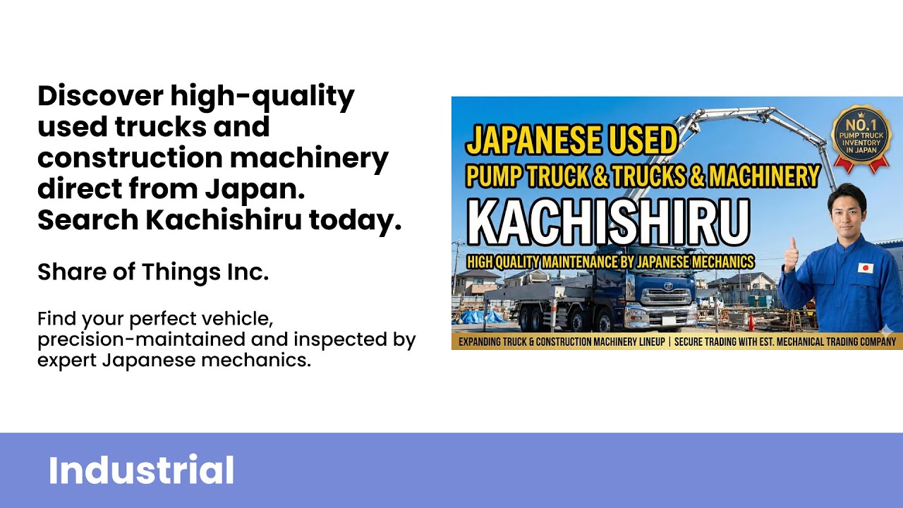 Discover high-quality used trucks & machinery direct from Japan. Search Kachishiru today.