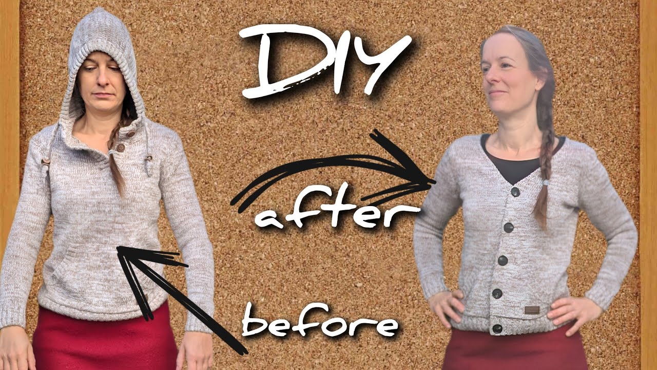 Einen Wollpullover zur Strickjacke ändern