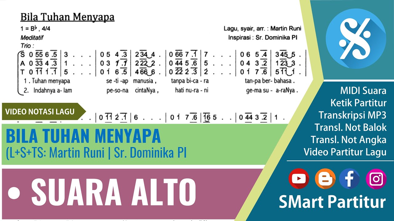 Bila Tuhan Menyapa Suara ALTO untuk Latihan Mandiri