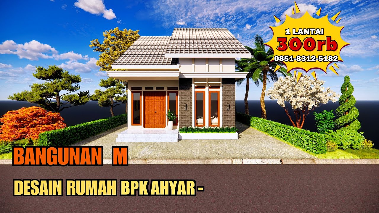 Desain Rumah UK 6X12 M 1 Lantai | Jasa Desain Rumah Bpk Ahyar