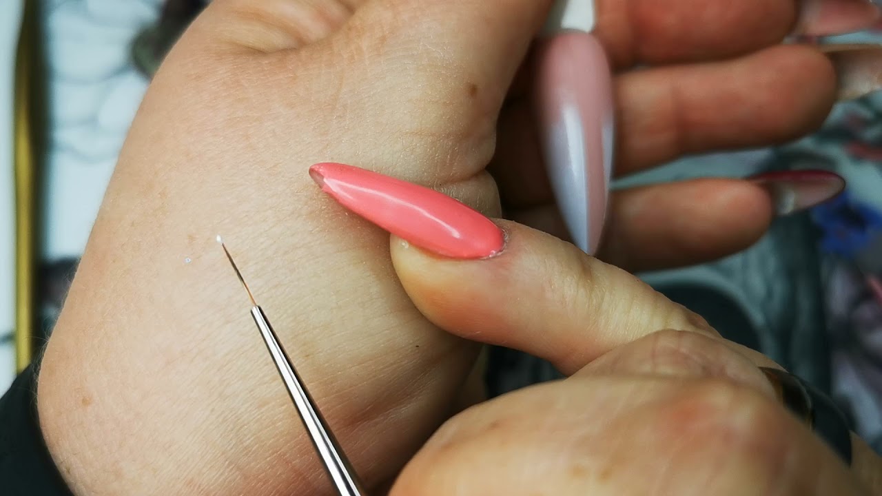 nail art schlicht elegant wedding brush design nails nude