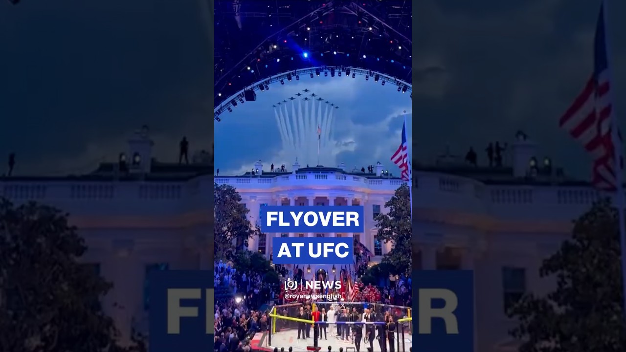 Military flyover opens historic UFC event at White House